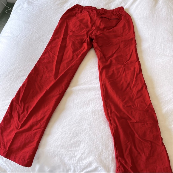 Abercrombie&Fitch Red Pants with navy and white stripes and double lining within - Picture 2 of 5